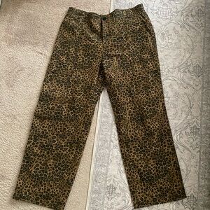 Leopard Print Cargo Pants Size Large